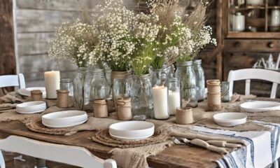 farmhouse dining table decor