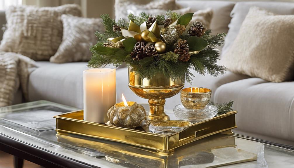 festive christmas coffee table