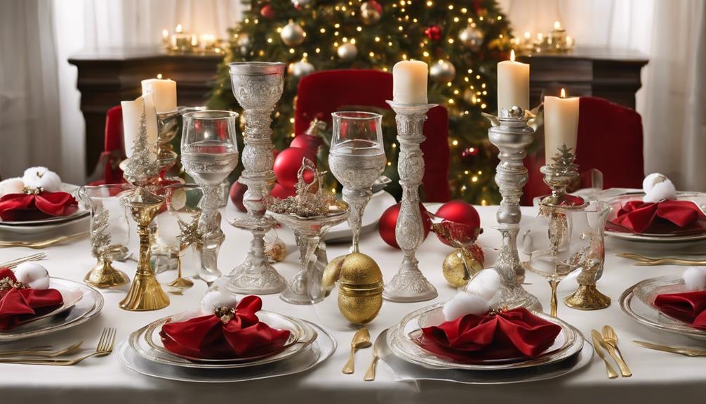 festive christmas table decor