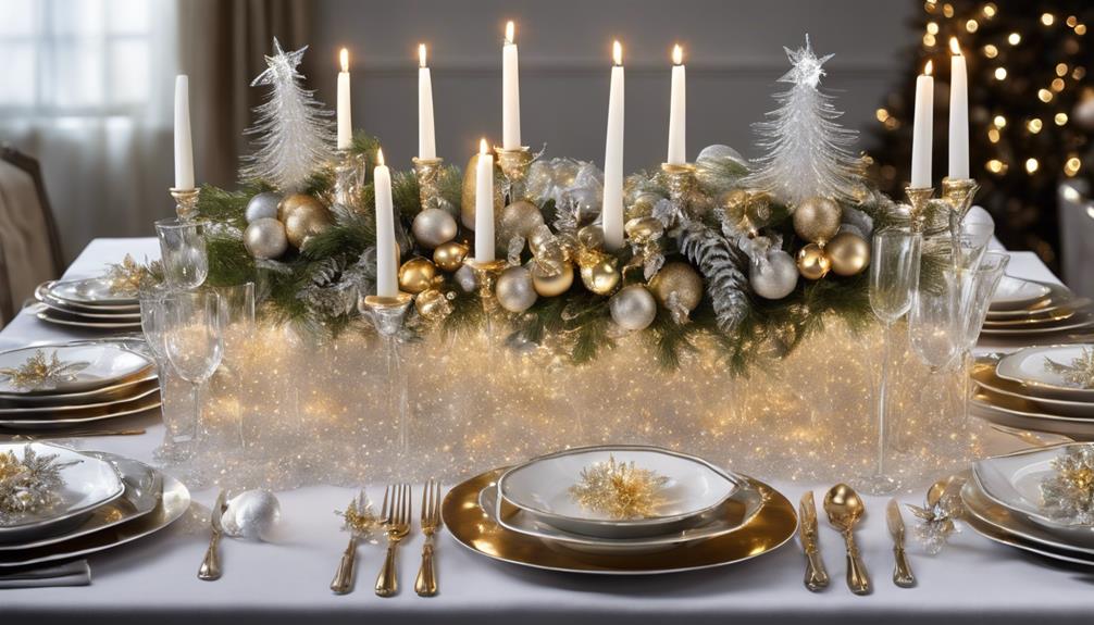 festive holiday table setting