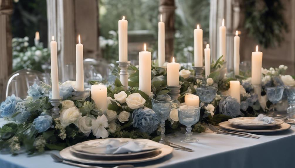gorgeous dusty blue candles