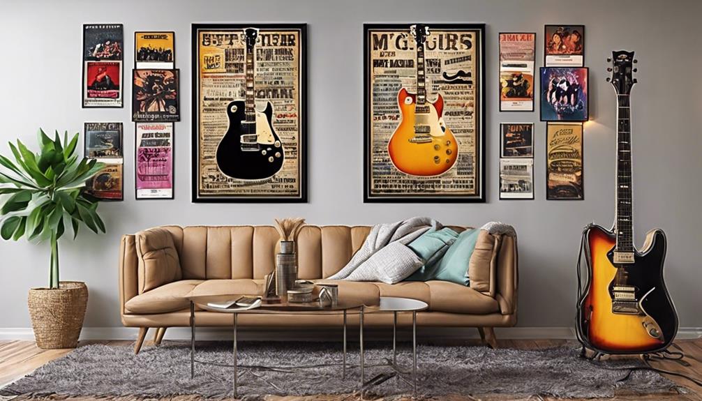 guitar themed decor for enthusiasts