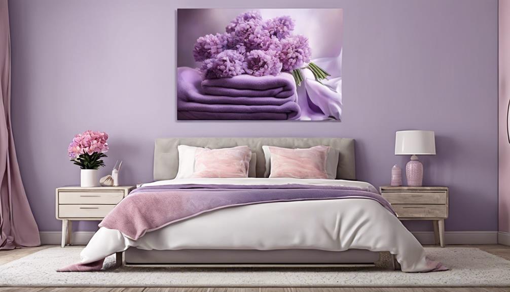 lavender scented walls adorned