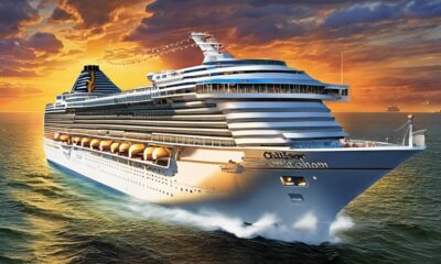 luxurious cruise ship departure