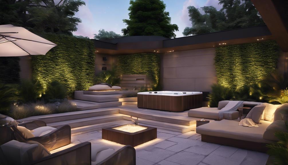 luxurious spa backyard design