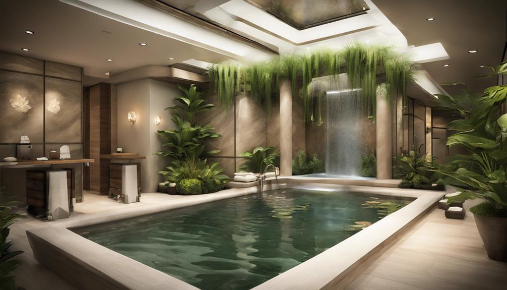 modern spa with greenery