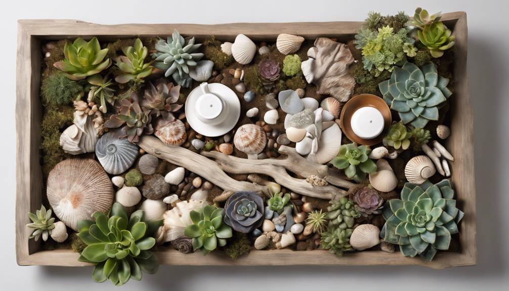 nature themed tray decorations crafted