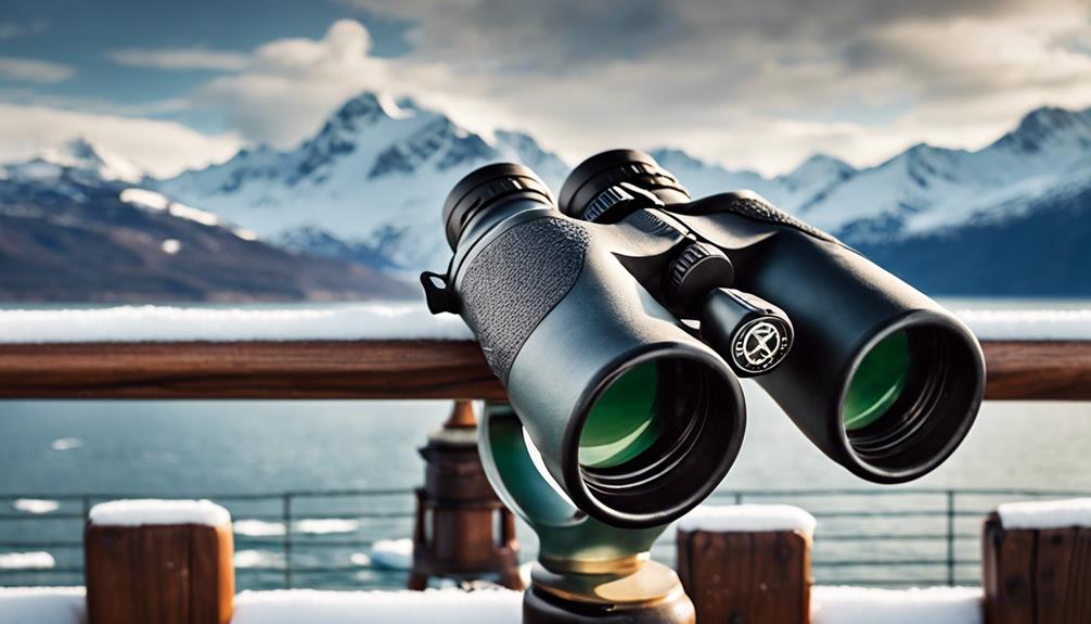 observing wildlife with binoculars