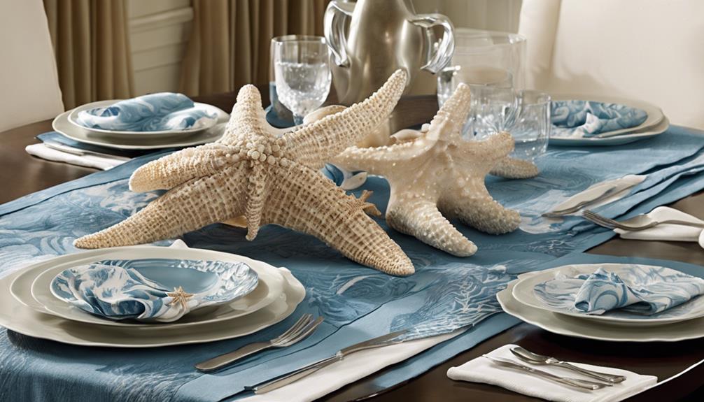 ocean themed table linens used