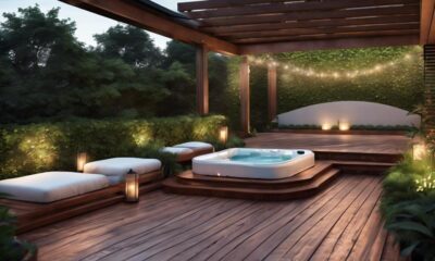 outdoor spa deck retreat