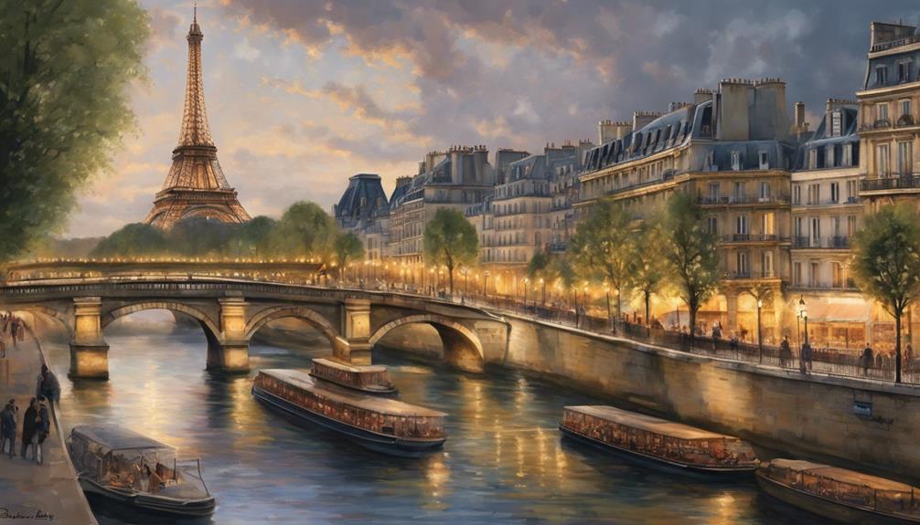 picturesque parisian river banks