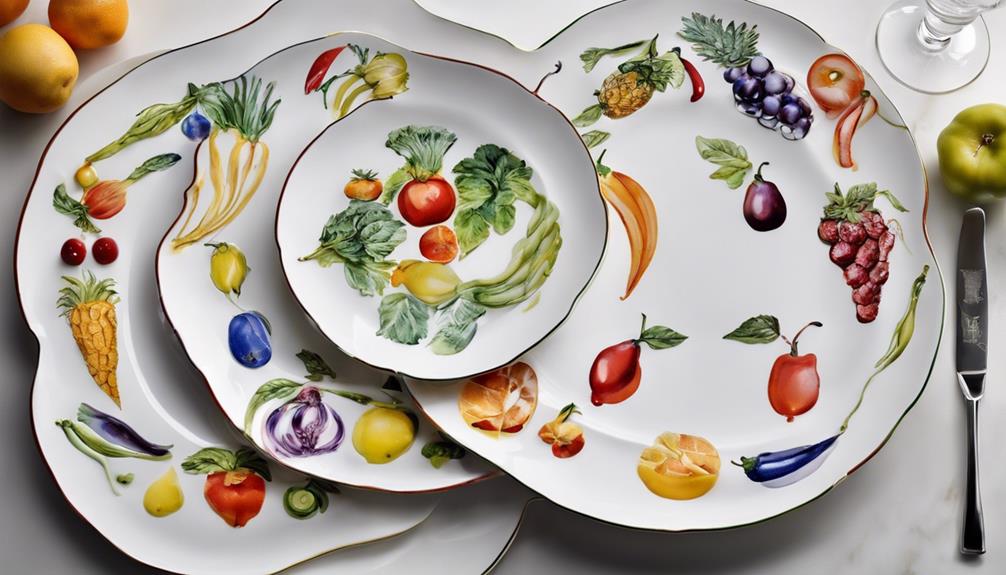 Whimsical Food Faces On Artistic Plates At Bernardaud China Shop 