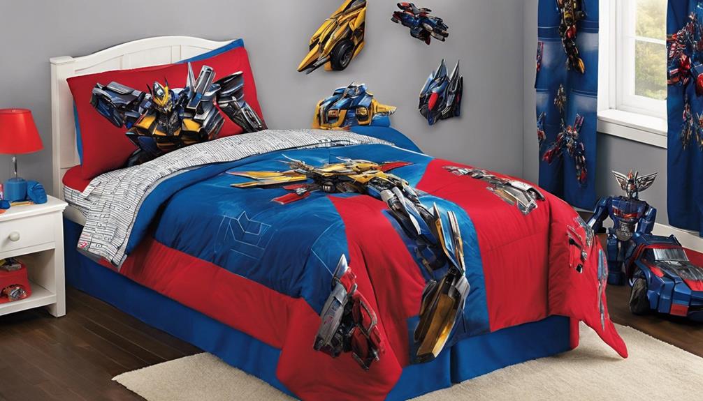 robot themed bedding collection available