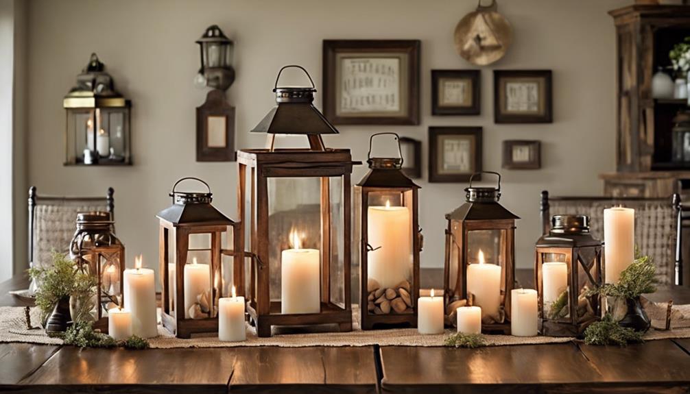 rustic decor with candles