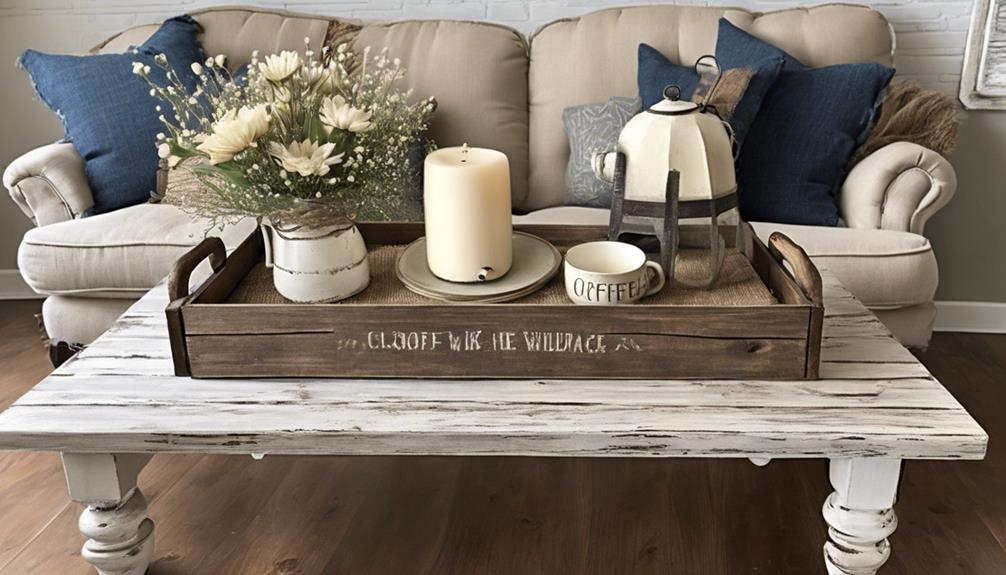 rustic distressed wood table