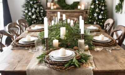 rustic holiday table setting