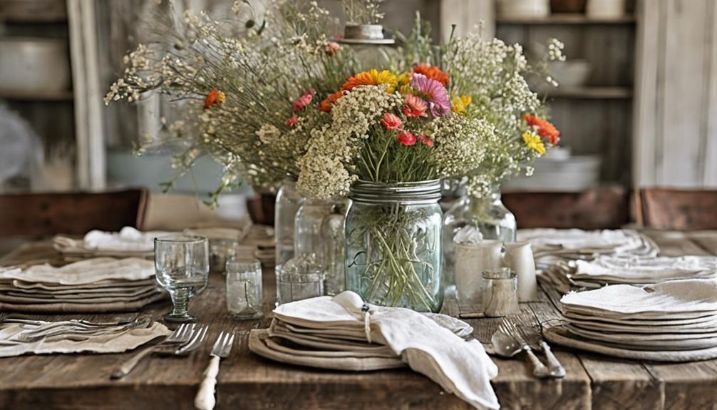 rustic table linens charm