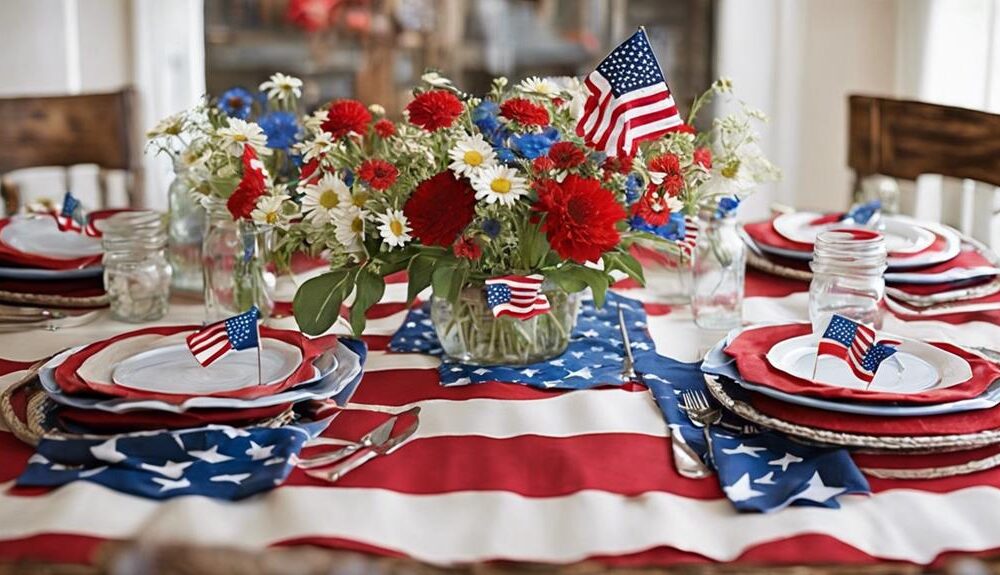 simple patriotic table decor