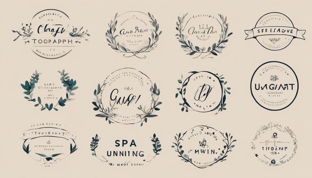 spa logo typography guide