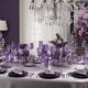 step by step purple table decor