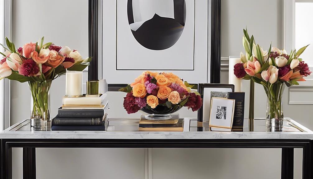 styling entryway table decor