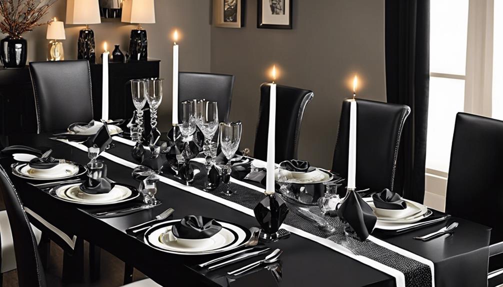stylish black table decor
