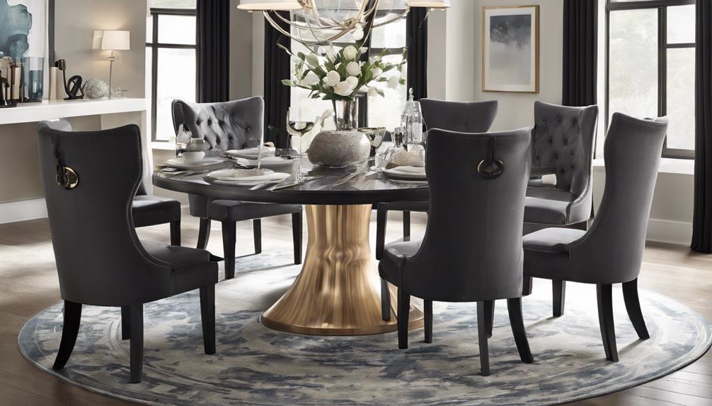 stylish round table rugs