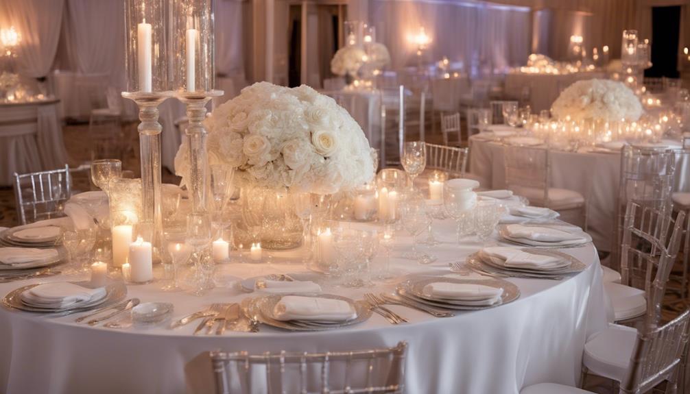 stylish white table decor