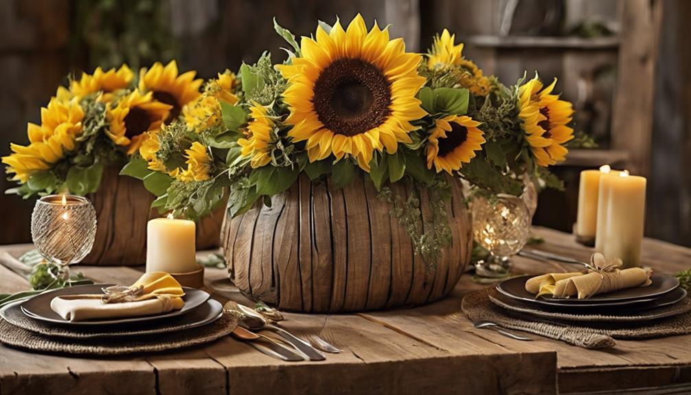sunflower centerpiece for tables