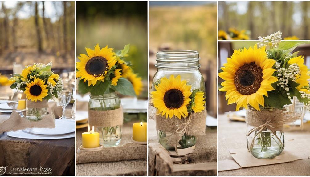 sunflower centerpieces for wedding