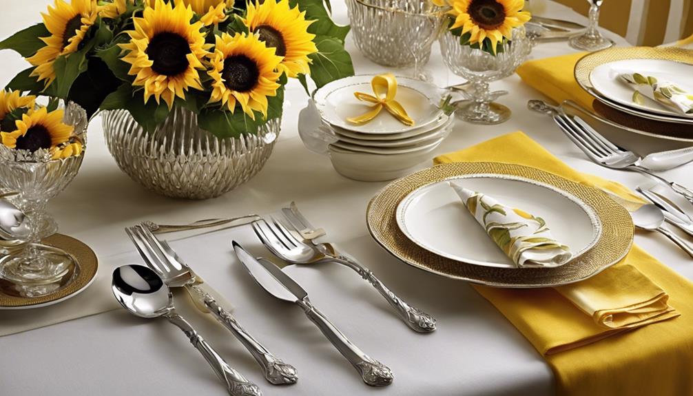 sunflower table setting tips