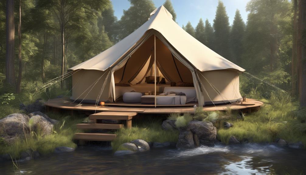 sustainable luxury camping experience