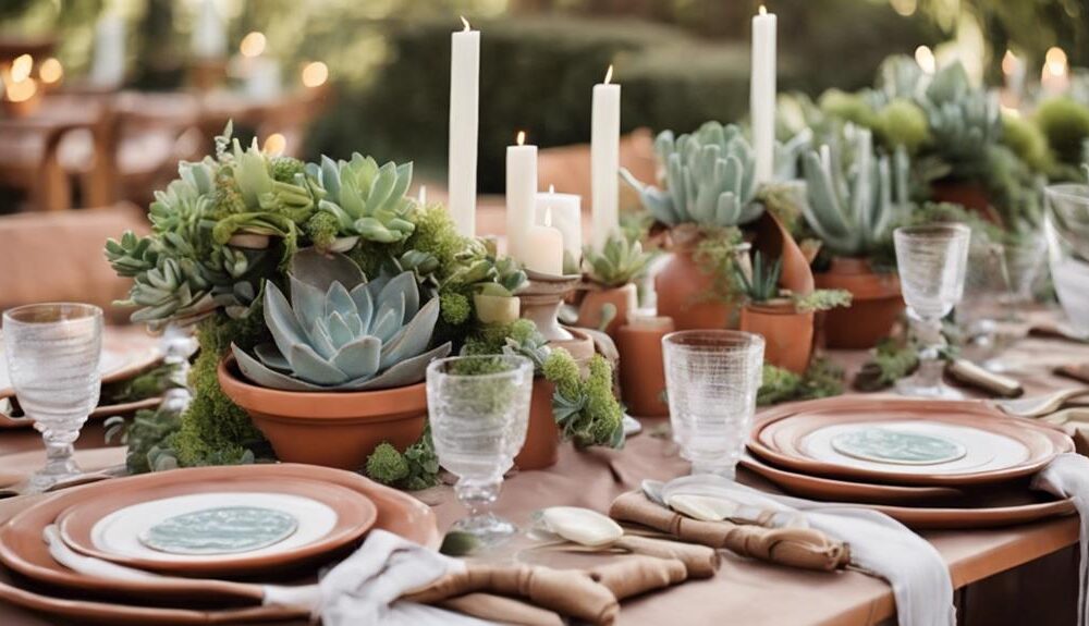 terracotta wedding table decor