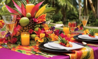 tropical hawaiian party decorations
