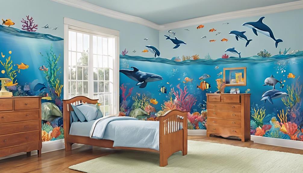 underwater creature themed room decor