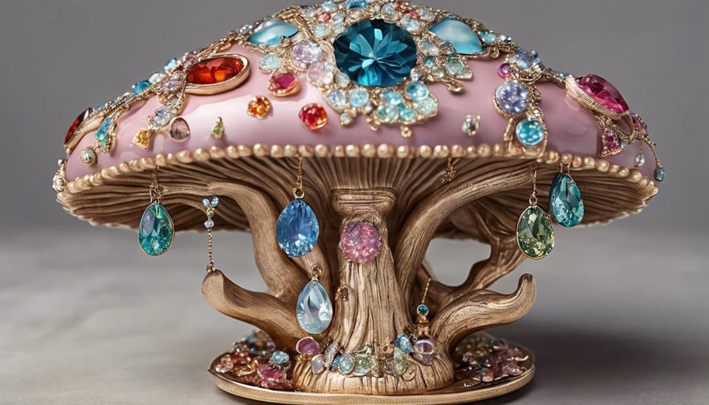 unique mushroom shaped jewelry dish