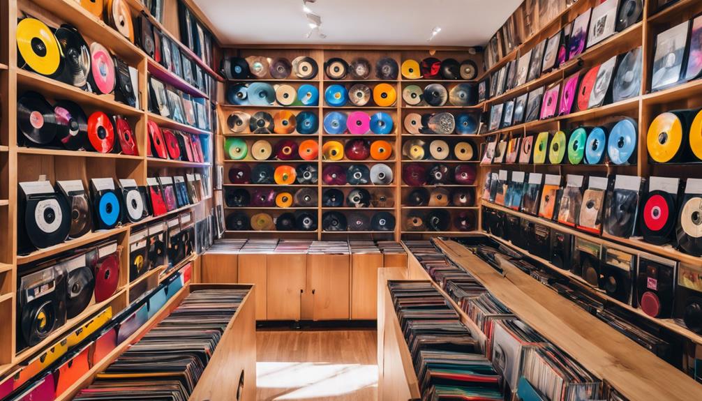 vinyl record store display