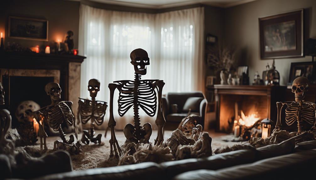 artistic halloween skeleton displays