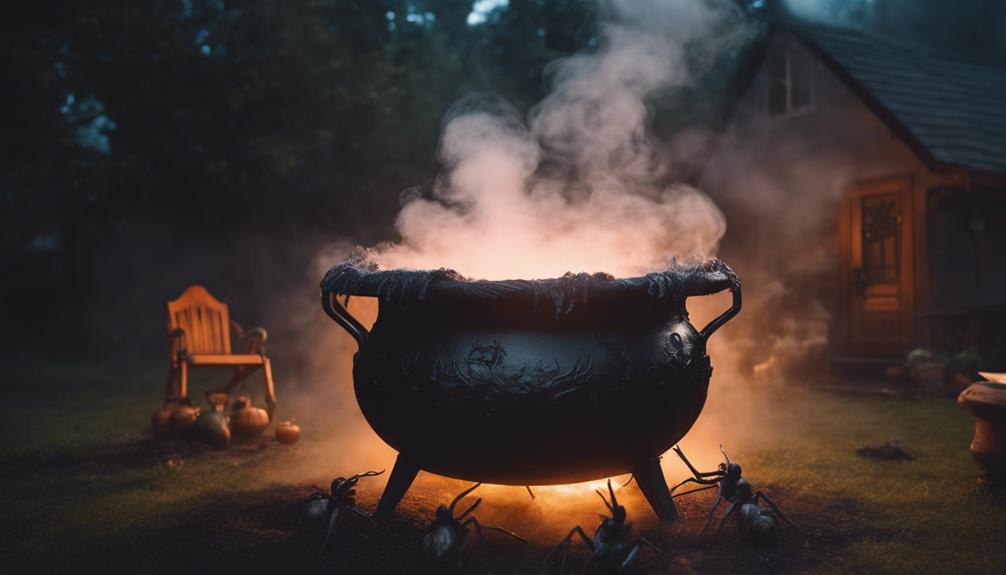 giant cauldron stirring magic