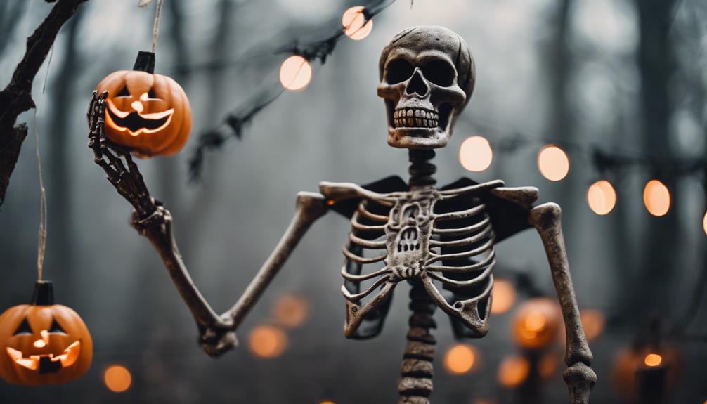 halloween skeleton outdoor decor