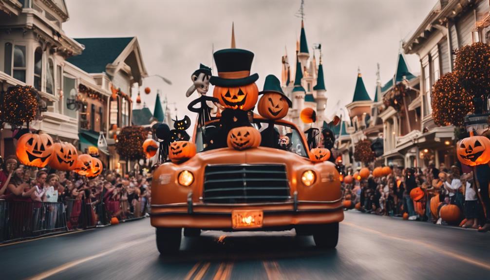 halloween themed parade on main street