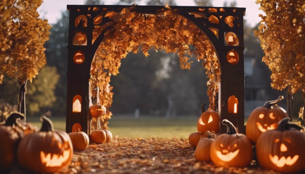 pumpkin archway crafting process