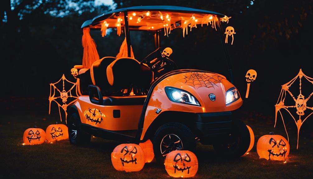 spooky golf cart decorations