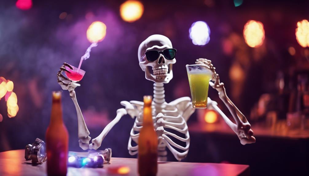 spooky halloween skeleton decor