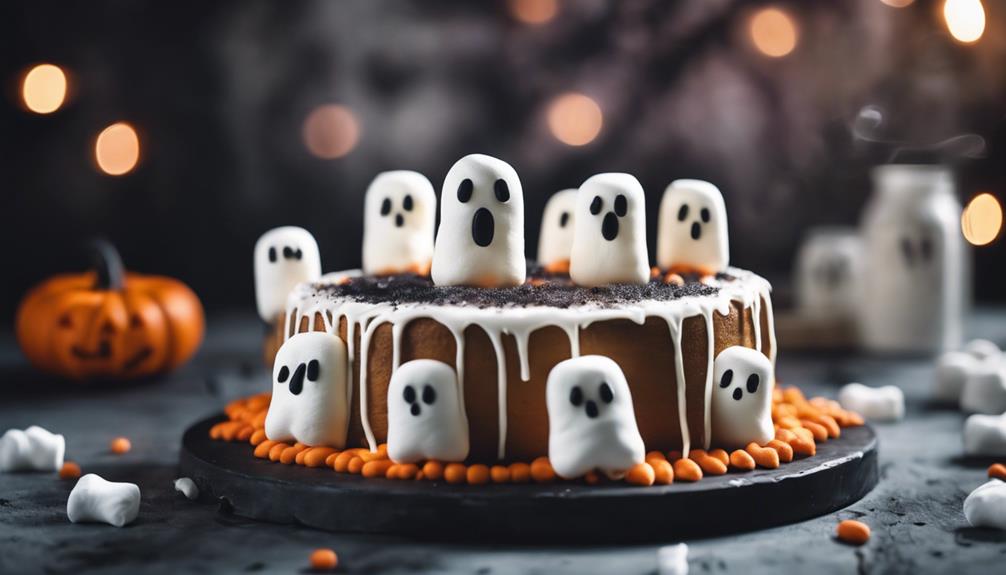 spooky marshmallow themed halloween decorations