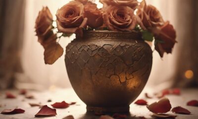 artistic vases with patina