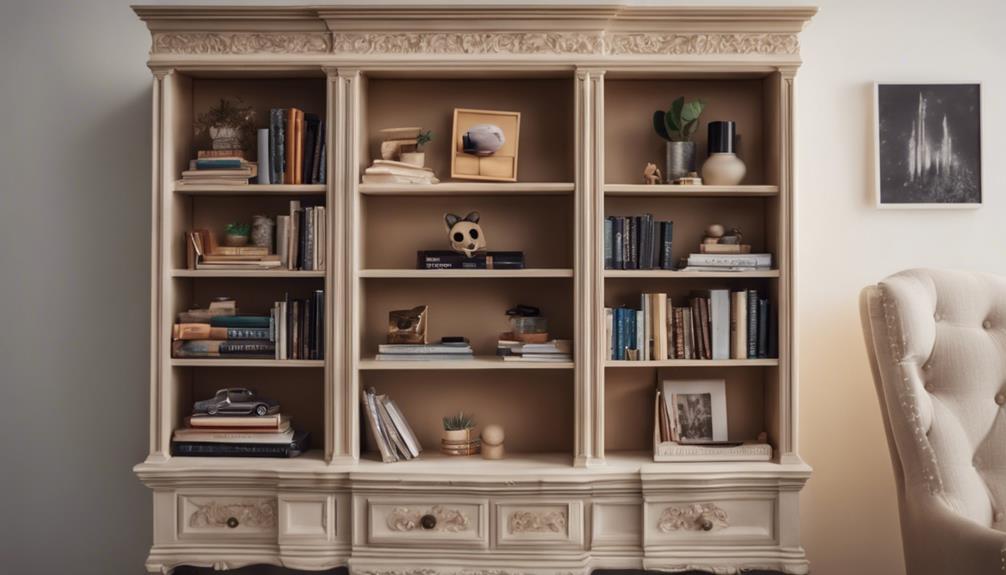 bookshelf transformed into dresser