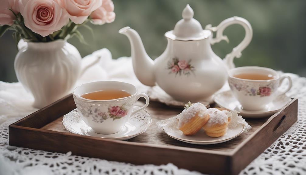 chic tea service presentation