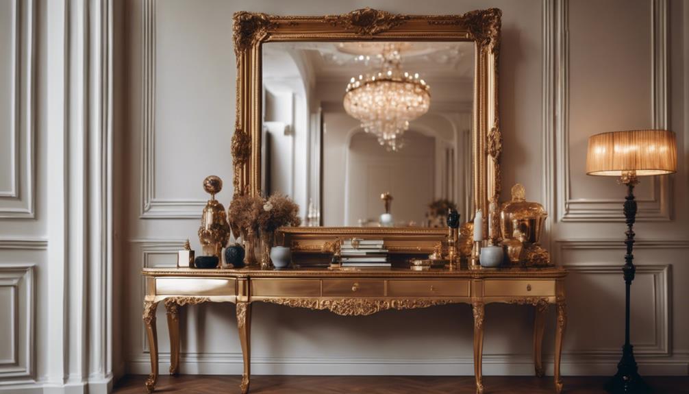 decorative mirrors in living room
