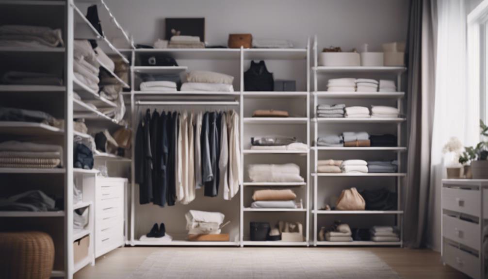 efficient organization of wardrobe
